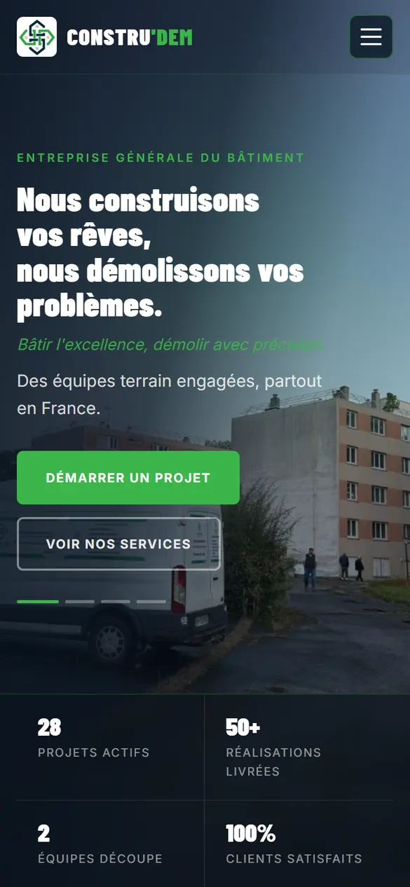 Accueil Constru'dem sur mobile
